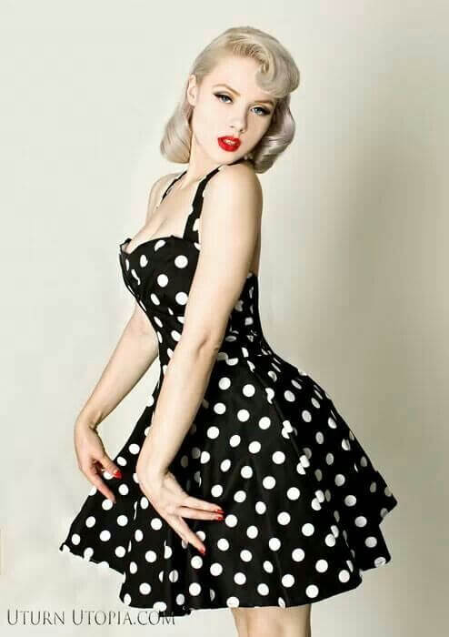 Polka dot pin-up style