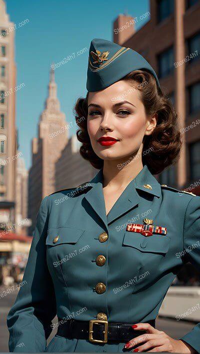 Military pin-up style